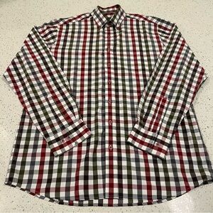 Like new BRITCHES Long Sleeved Button Down Checkered Shirt Men's Size Large